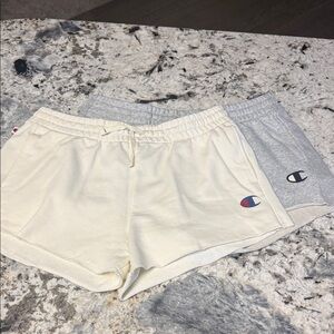 Champion XL Cream and Gray Shorts